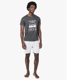 GEMO Pyjashort bicolore homme Gris
