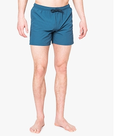 GEMO Maillot de bain homme coupe short de bain uni Bleu