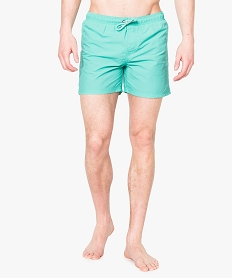 maillot de bain homme coupe short de bain uni vert7412201_1