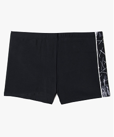 GEMO Short de bain coupe boxer et bandes contrastantes Noir