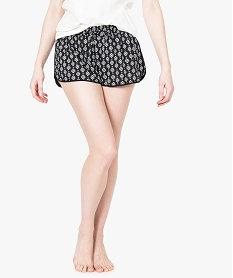 GEMO Short de pyjama sporty imprimé Noir