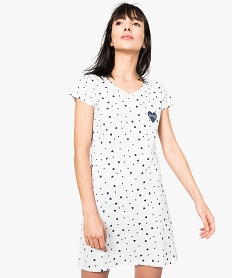 GEMO Chemise de nuit imprimée à manches courtes femme Imprimé