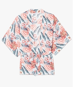 kimono fluide a imprime fleuri imprime pyjamas ensembles vestes7417601_4