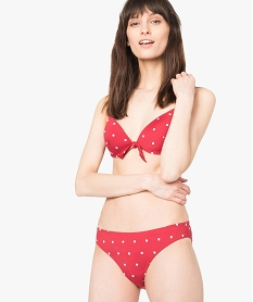 GEMO Bas de maillot de bain femme forme culotte Rouge