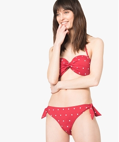 GEMO Bas de maillot de bain noué à pois Rouge