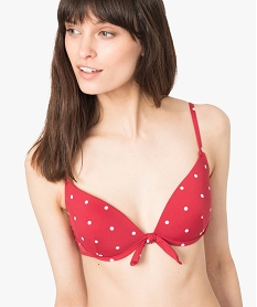 haut de maillot de bain femme a armatures et petit nœud rouge7426601_1