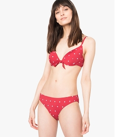 haut de maillot de bain femme a armatures et petit nœud rouge haut de maillots de bain7426601_2
