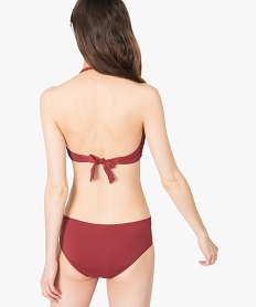 haut de maillot de bain femme bandeau a bretelles amovibles rouge7426801_3