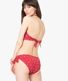 haut de maillot de bain femme bandeau a bretelles amovibles rouge7427001_3