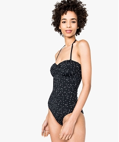 GEMO Maillot de bain une pièce avec haut forme bandeau Noir