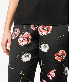 pantalon de pyjama femme en satin imprime imprime7429401_2