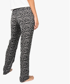 pantalon de pyjama femme en satin imprime imprime7429501_3