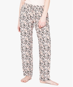 GEMO Pantalon de pyjama imprimé fluide beige vif