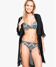 kimono de plage avec broderies noir7430001_1