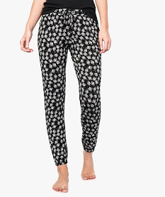bas de pyjama femme fluide avec taille elastiquee imprime bas de pyjama7430901_1