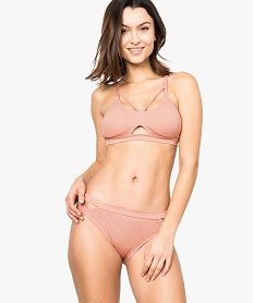 GEMO Slip uni en maille gaufrée Orange