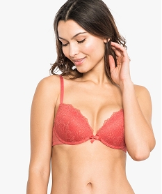 GEMO Soutien-gorge à bonnets coqués en dentelle Rouge