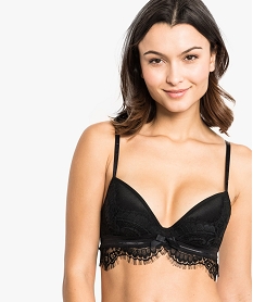 soutien-gorge push-up avec empiecement dentelle noir soutien gorge avec armatures7438401_1