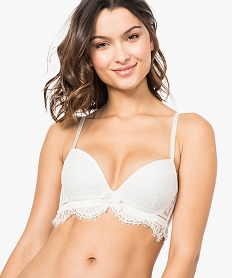 GEMO Soutien-gorge push-up avec empiècement dentelle Beige