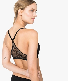 soutien-gorge push-up sans armatures avec dos nageur en dentelle noir7440201_1