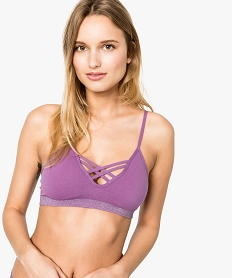 PULL ROUGE LING.HAUT VIOLET