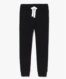 pantalon de jogging uni en molleton noir7447901_1