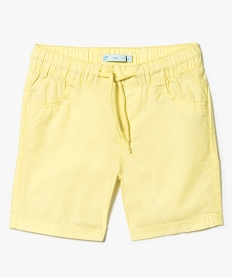 GEMO Short en coton léger et taille élastiquée Jaune