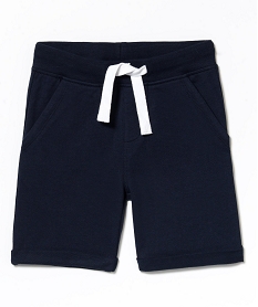 short en molleton avec cordon contrastant bleu7448501_1