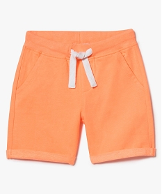 GEMO Short en molleton avec cordon contrastant Orange