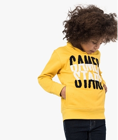 GEMO Sweat french terrry avec applique bouclettes Jaune