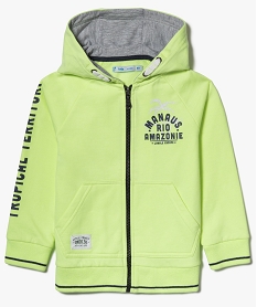 GEMO Sweat zippé à capuche fluo Vert