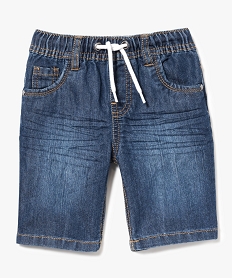 bermuda denim avec taille elastiquee bleu7451501_1