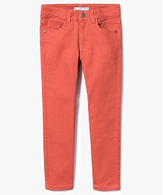 GEMO Pantalon garçon 5 poches twill stretch Orange