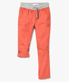GEMO Pantalon ripstop retroussable avec taille réglable sous bord-côte Orange
