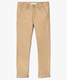 chino en twill 100 coton beige7453001_1