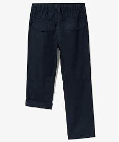 pantalon taille elastiquee retroussable mi-mollet bleu7453201_3
