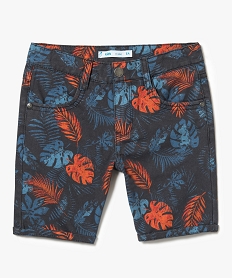GEMO Bermuda en denim imprimé tropical jaune chine