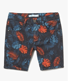 GEMO Bermuda en denim imprimé tropical Imprimé