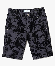 GEMO Bermuda battle à motif tropical gris standard