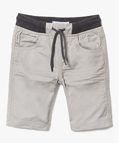 GEMO Bermuda bicolore à taille élastiquée gris standard