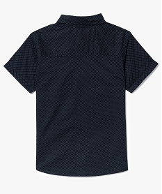 chemise garcon a manches courtes a pois bleu7456101_2