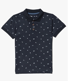 polo manches courtes a motifs estivaux bleu7460201_1