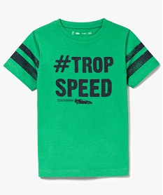 GEMO Tee-shirt à manches courtes avec motif voiture de course Vert