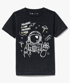 GEMO Tee-shirt à manches courtes avec motif phosphorescent gris standard