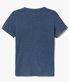 tee-shirt garcon uni a manches courtes en coton bio bleu7462301_2