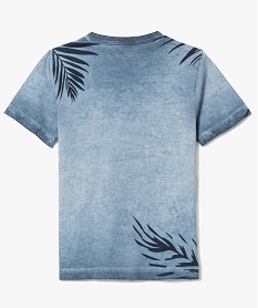 tee-shirt imprime cold dye en jersey avec motif cactus bleu7463001_3