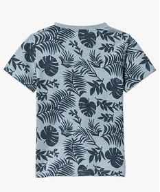 tee-shirt jesey imprime a manches courtes bleu7463601_2