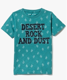 GEMO Tee-shirt jesey imprimé à manches courtes Vert