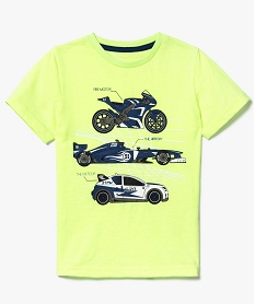 GEMO Tee-shirt à manches courtes avec motif devant Vert