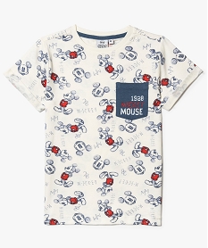 GEMO Tee-shirt à manches courtes avec poche - Mickey Mouse Imprimé